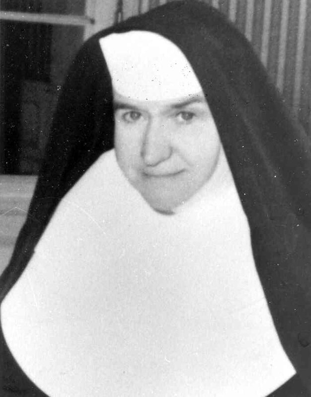 Black and white portrait of Sister Mary James O'Hare.