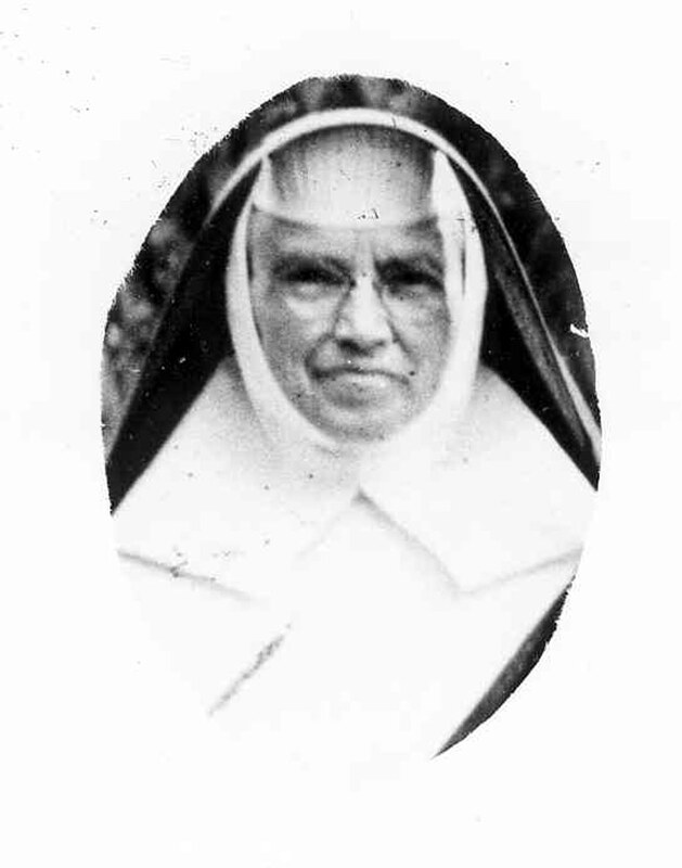 Black and white portrait of Sister Mary Rosalie Goode.
