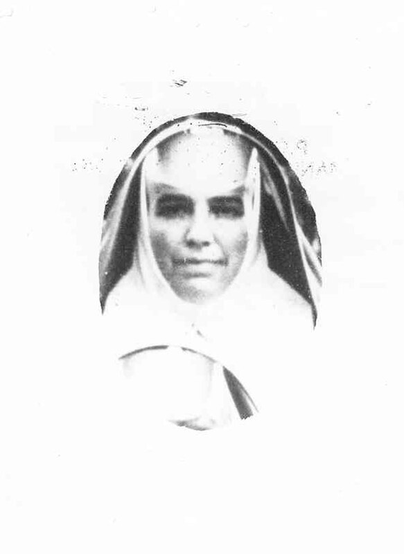 Black and white portrait of Sister Mary Alacoque Tuite.