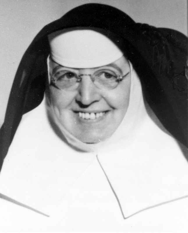 Black and white portrait of Mother Mary Hilda Miley.