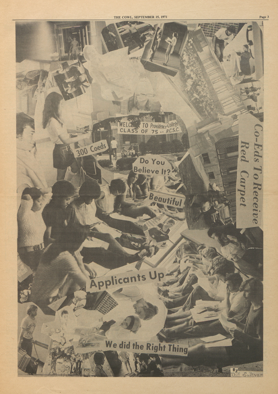 Collage of black and white photographs from a newspaper page, featuring various scenes of people, text snippets, and headlines.