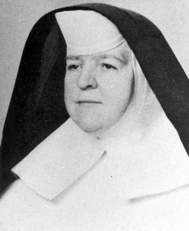 Black and white portrait of Sister Mary Celestine McGann.