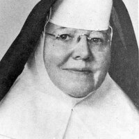 Black and white portrait of Sister Mary Elise Macomber.