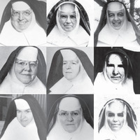 Portraits of nine Sisters of Mercy.