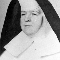 Black and white portrait of Sister Mary Celestine McGann.